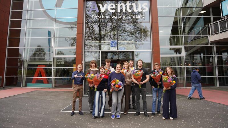 Skills huldiging , groepsfoto studenten