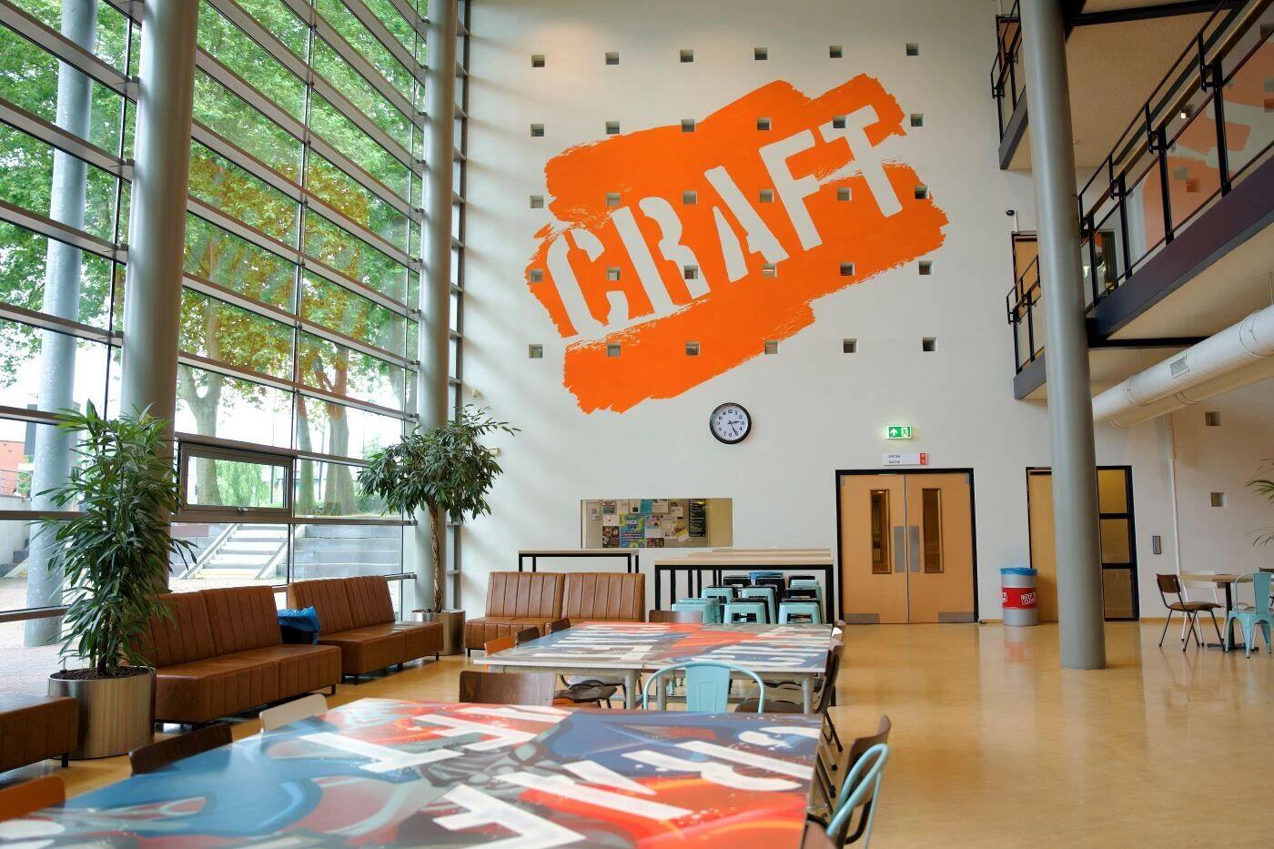 De kantine van de locatie Snipperlingsdijk in Deventer